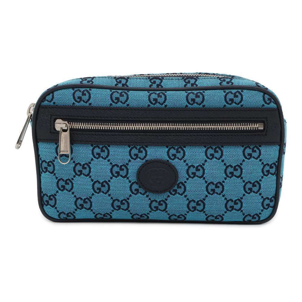 Gucci GG bag waist blue canvas - Picture 2 of 8